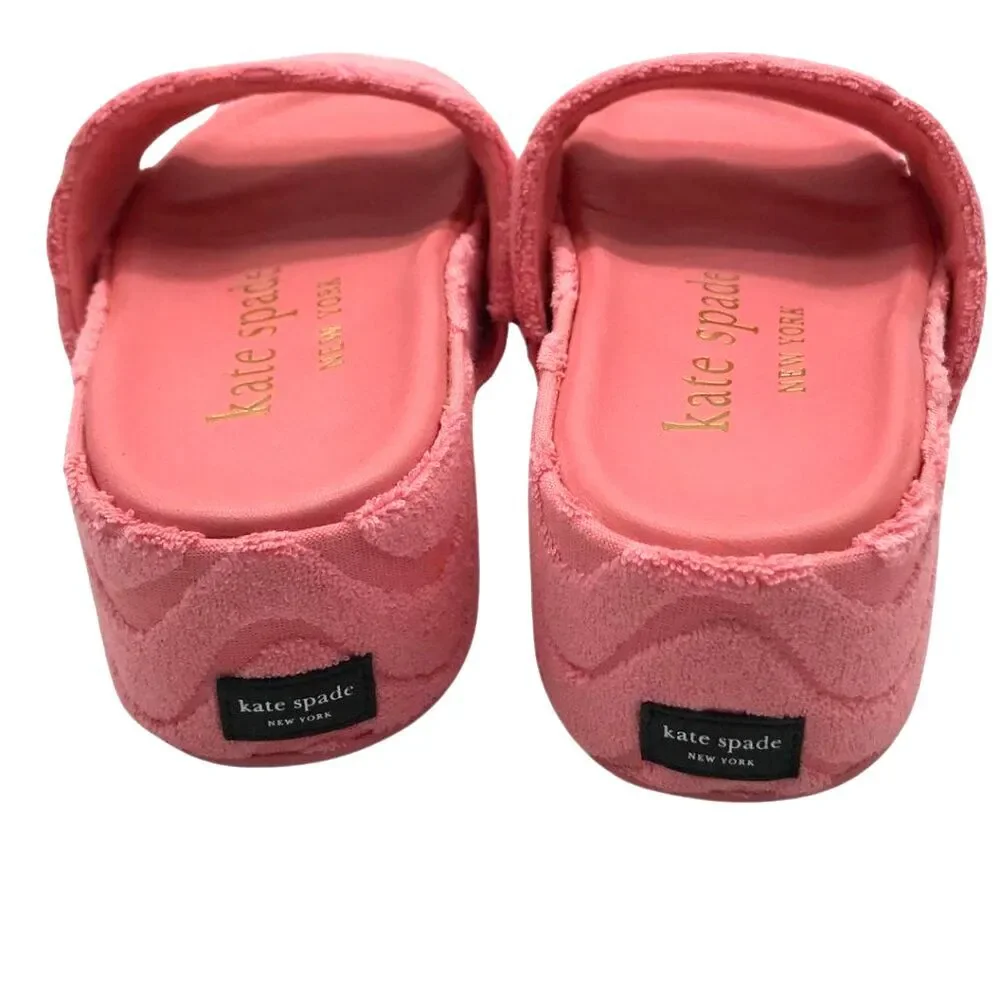kate spade Breeze Platform Wedge Sandals Pink Size 5.5 GUC - Picture 2 of 9